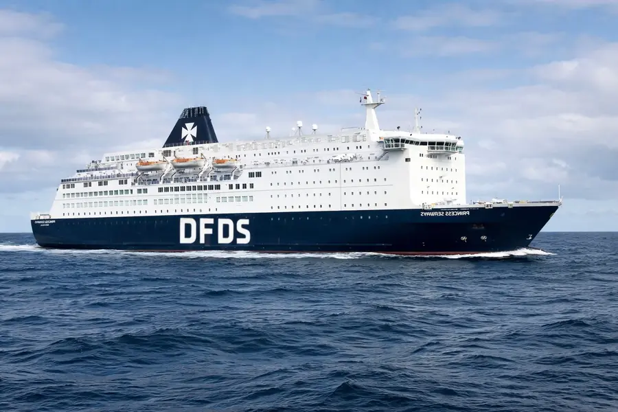 DFDS-Fähre auf dem Ärmelkanal